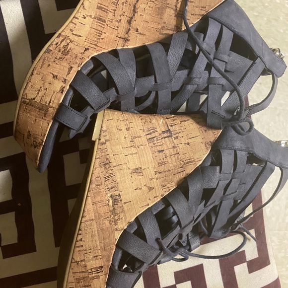 Guess Shoes - Blue and Tan Wedge